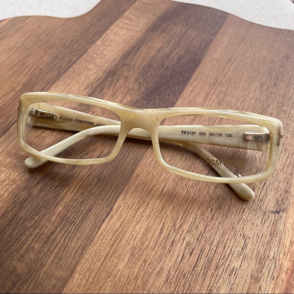 NEW Tom Ford White Horn Beige frames optical eyeglasses TF5137 Authentic